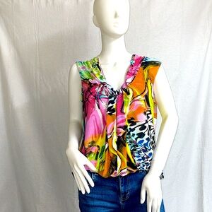 All over print Milano sleeveless shirt woman size M